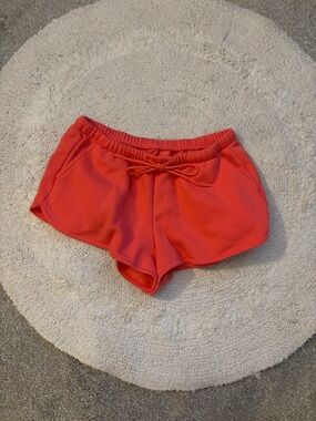 Orange ladies sweat shorts